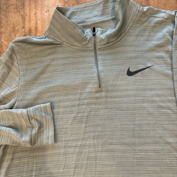Nike Other - Nike Dri-Fit Racer Running Top Men XL Top 1/4 Zip Green